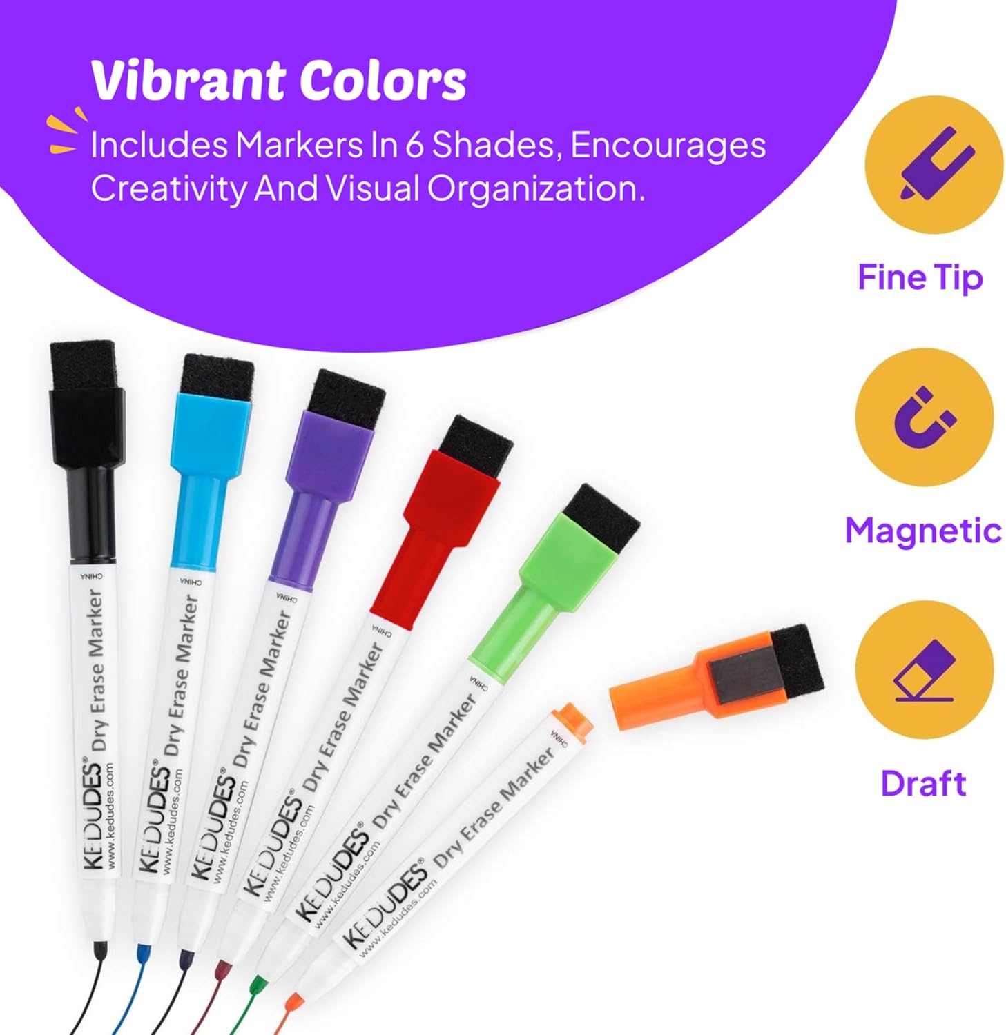 Magnetic Small White Board Dry Erase 11’’x14’’ - Mini Dry Erase Board Magnetic with 6 Markers, Personal Whiteboard Magnetic for Refrigerator Wall, White Boards, Small Magnetic Whiteboard for Fridge - Image 5