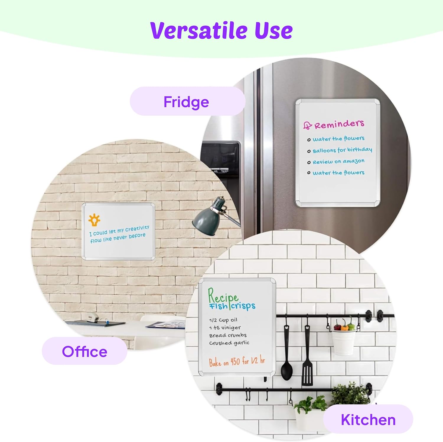 Magnetic Small White Board Dry Erase 11’’x14’’ - Mini Dry Erase Board Magnetic with 6 Markers, Personal Whiteboard Magnetic for Refrigerator Wall, White Boards, Small Magnetic Whiteboard for Fridge - Image 7